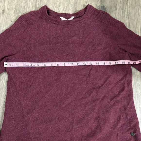 Royal Robbins Women’s Wool Blend Trim Fit Size Large Red Pullover Sweater Soft - Picture 6 of 14